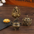 Pikkukuva 4 / 8: 1 kpl metalliseos Small Lotus Mountain Hollow Out suitsukepoltin C