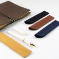 Miniatyrbillede 2 af 8: PU Læder Blyant Beskyttende Sleeve Slidfast Pen Bag Soli A8