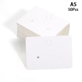 Miniatyrbilde 7 av 8: 50 stk runde papp øredobber displaykort blankt kraftpapir J A4
