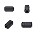 Miniatyrbillede 3 af 4: 5 stk 3,5 mm støjdæmper EMI RFI Clip Choke Ferrit Core Cab black