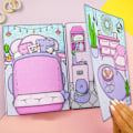 Pikkukuva 6 / 7: e Hiljainen kirja Tyttöjen pukeutumistarra Käsintehdyt DIY Puzzle Lelut Mat