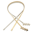 Miniatyrbilde 2 av 5: elastiske belter kvinner stretch skinny midje belte bryllup design cl Silver