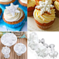 Pikkukuva 1 / 8: XMAS 3kpl Snowflake Fondant Cake Koristeluun Sugarcraft ter Plun