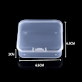 Miniatyrbild 7 av 8: Mini fyrkantiga lådor Klar plast smycken case Container C