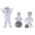 Pikkukuva 1 / 5: 3 kpl Universe Rocket Astronaut Happy Birthday -kirjekoristeita Silver