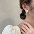 Miniatyrbillede 2 af 5: 2022 n Daisy Flower Bee Stud øreringe til kvinder Solsikke Butte Green