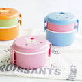 Pikkukuva 3 / 5: 540 ml Lunch Box Kaksikerroksinen pyöreä Mini Bento Box Lasten C
