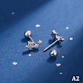 Miniatyrbild 8 av 8: 1 par örhängen Crystal Ear Stud Rostfritt stål Helix Ear A7
