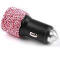 Miniatyrbilde 1 av 5: Kvinner Krystall Dual USB Port Bil Rask Rhinestones Bling Lader PK1