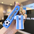 Miniatyrbillede 1 af 8: Fodboldstjernefigur Messi nøglering Rygsæk Taske Decor Doll Pend A1