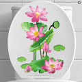 Pikkukuva 1 / 8: WC-tarrat WC-istuimen kukka-seinätarra kylpyhuoneen wc-kanteen G