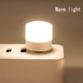 USB Stik Lampe Mobil Strøm Ladebog Lamper LED Lille Rund warm light