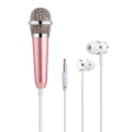 Miniatyrbillede 3 af 8: Mikrofon 3,5 mm Stereo Studio Mic KTV Karaoke Mini Mikrofon Silver
