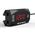 Pikkukuva 1 / 5: 2 in 1 Universal moottoripyörän elektronisen kellon volttimittari IP67 Red