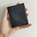 Miniatyrbillede 1 af 8: Pu Læder Møntpung Kvinder Mænd Mini Kort Pung Taske Key Headp Black
