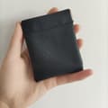 Pu Läder Myntväska Kvinnor Män Mini Kort plånboksväska Key Headp Black