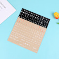 Miniatyrbillede 3 af 5: Engelsk komplet tastatur Frosted Transparent Keyboard Stickers Com D