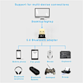 Miniatyrbillede 4 af 7: Højkvalitets USB 5.1 Bluetooth-adapter Bluetooth-kompatibel Ada