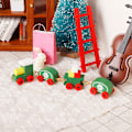 Miniatyrbild 4 av 8: 1:12 Dockhus Miniatyr Jul Snowflake Tågvagnar Till Green