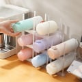 Miniatyrbild 2 av 7: Creative förvaringsställ för vattenflaskor Desktop Transparent Cup Stor White