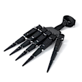 Miniatyrbillede 1 af 8: Halloween artikulerede fingre skelet hånd cosplay handske spøgelse Black Right
