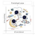Miniatyrbilde 7 av 8: Avtakbare Cartoon Space Astronaut Wall Stickers for barnerom N