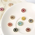 Miniatyrbillede 7 af 8: 25 Stk14mm Blomsterformet Sparkling Button Flatback Sydug pink