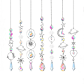 Miniatyrbillede 6 af 7: Vedhæng Have Suncatcher Vindklokker Rainbow Prism Crystal Cha A2