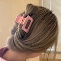 Pikkukuva 5 / 6: Hair Claws Clip Naisten Ponytail Clips Geometric Square Mediu White