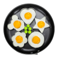 Miniatyrbillede 2 af 5: Rustfrit stål 5 stk stegt æg pandekage omelet form Silver