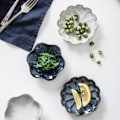 Miniatyrbillede 6 af 8: 1 Stk Keramisk Smagsfad Blomsterform Porcelænsnøddefad Lille N8