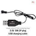 Miniatyrbillede 1 af 8: 3,6V 4,8V 6V 7,2V NiMH batteri USB-oplader til fjernbetjening A1