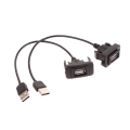Miniatyrbilde 5 av 8: Bil Dashboard Flush Mount USB Panel Forlengelseskabel Adapter Soc A