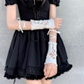 Pikkukuva 7 / 8: 1 Pari Lolita Style Tee-se-itse pitsit röyhelöt Käsineet Makea Gothic Fing A2