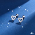 Pikkukuva 1 / 8: 1pari nappikorvakorut Crystal Ear Stud ruostumaton teräs Helix Ear A4