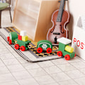 Miniatyrbild 8 av 8: 1:12 Dockhus Miniatyr Jul Snowflake Tågvagnar Till Red