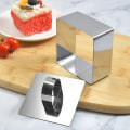 Miniatyrbilde 5 av 8: 1 stk rustfritt stål kakeform DIY Mousse Cake Cartoon Sushi Mo Square