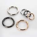 Miniatyrbillede 5 af 8: Spring Gate O Ring, der kan åbnes Nøglering Nøgle Lædertaske Håndtaske Bel A3
