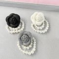 Miniatyrbilde 7 av 8: Elegant Luksus Stoff Camellia Brosjer Flower Badge Pin Vintag Pink