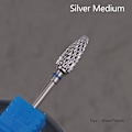Pikkukuva 8 / 8: Volframiteräksinen Nail Art Drill Bit Geel pedikyyri poisto Rotary M F Silver