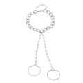 Miniatyrbild 5 av 5: Creative Butterfly Link Chain Armband Connected Finger Ring Ba A9