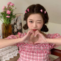 Pikkukuva 8 / 8: 6 kpl / set Peach Heart Mini -hiusneulat ja Sweet Pink Bangs -pidike A2