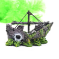 Miniatyrbillede 2 af 8: Akvarie Ornament Vrag sænket skib Sejlbåd Destroyer Fisk T