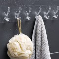Pikkukuva 2 / 5: Läpinäkyvät muoviset liimakoukut keittiön kylpyhuoneen koukut, naulaton 6 hooks