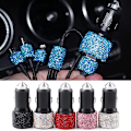 Miniatyrbilde 5 av 5: Kvinner Krystall Dual USB Port Bil Rask Rhinestones Bling Lader PK1