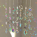 Miniatyrbillede 2 af 7: Vedhæng Have Suncatcher Vindklokker Rainbow Prism Crystal Cha A2
