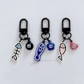 Pikkukuva 6 / 8: Luova sarjakuva Little Fish avaimenperä Kawaii Fish Bone avaimenperä A3