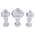 Miniatyrbilde 7 av 8: 3 Stk/sett DIY Bakeform Hjerteform Kake Sjokolade Sukker Deco