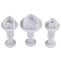 Pikkukuva 7 / 8: 3 kpl / set DIY mold Sydämen muotoinen kakku Suklaasokeri Deco