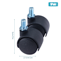Miniatyrbild 1 av 8: 1 Par 1 tum Universal Hjul Svänghjul Roller Rullstol Ca A 1Pair
